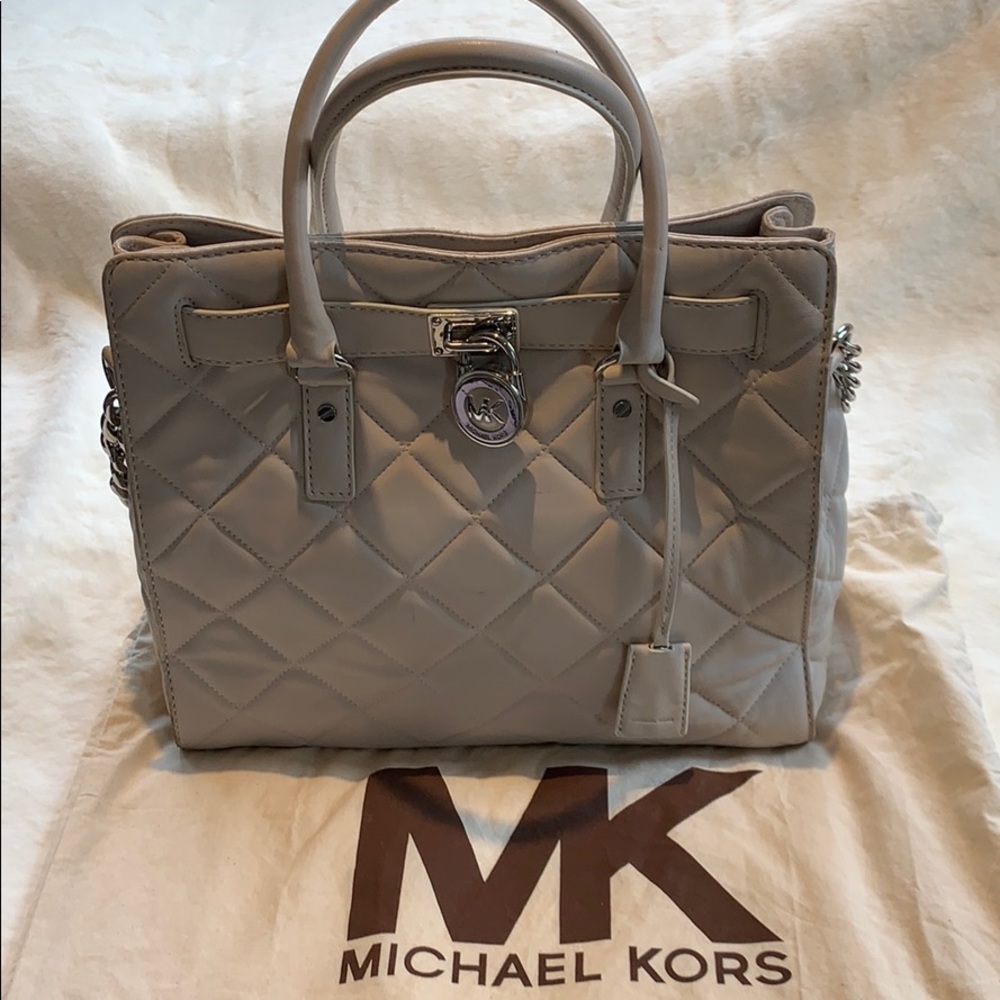 AUTHENTIC MICHAEL KORS TOTE, cream (used)